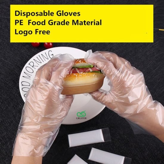 100 Gants polyéthylène transparent jetable