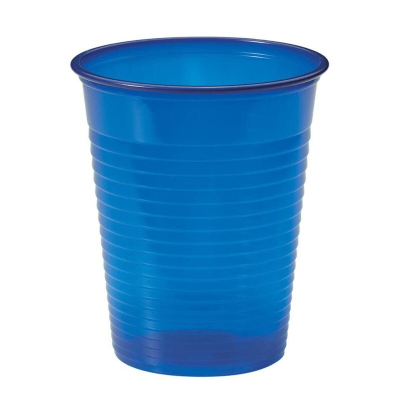 100 Gobelets en plastique Bleu - 180 ml