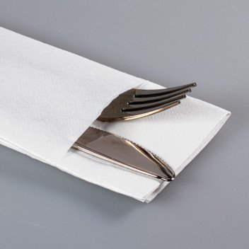 Serviette Kangourou Blanche Punta Punta - 40x40cm – Image 4