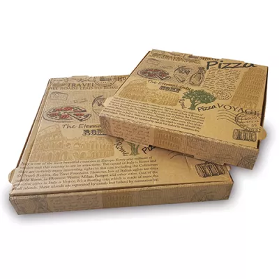 5O boite à pizza en kraft hermétique biodégradable - 29x29 cm