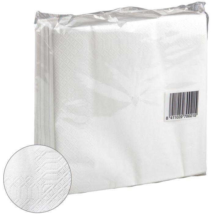 Serviette Blanche Punta Punta 2 plis - 40x40 cm