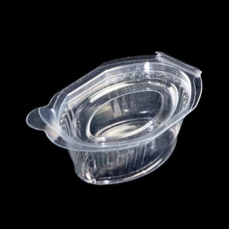 100 Pots à sauce en plastique PET avec couvercle attaché 20cc – Image 2