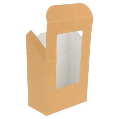Boîte Wraps en kraft brun avec fenêtre par 50 unites – Image 3