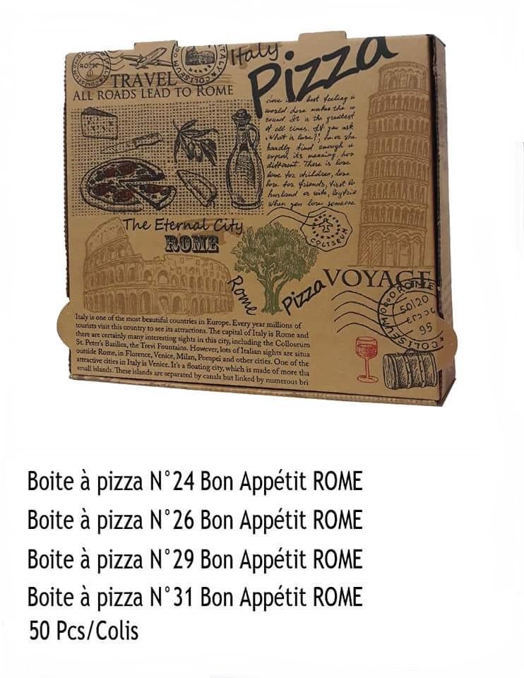 5O boite à pizza en kraft hermétique biodégradable - 29x29 cm – Image 2
