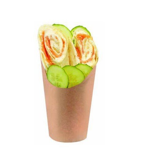 Gobelet à Frites ouvert en Kraft Biodegradable 12oz/350ml - par 50 unites – Image 3