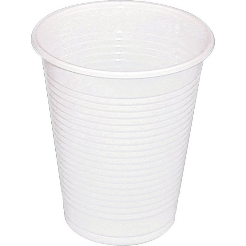 100 Gobelets en plastique Blanc - 180ml – Image 2