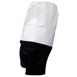 20 Toque Chef Blanc en Non tissé plissé